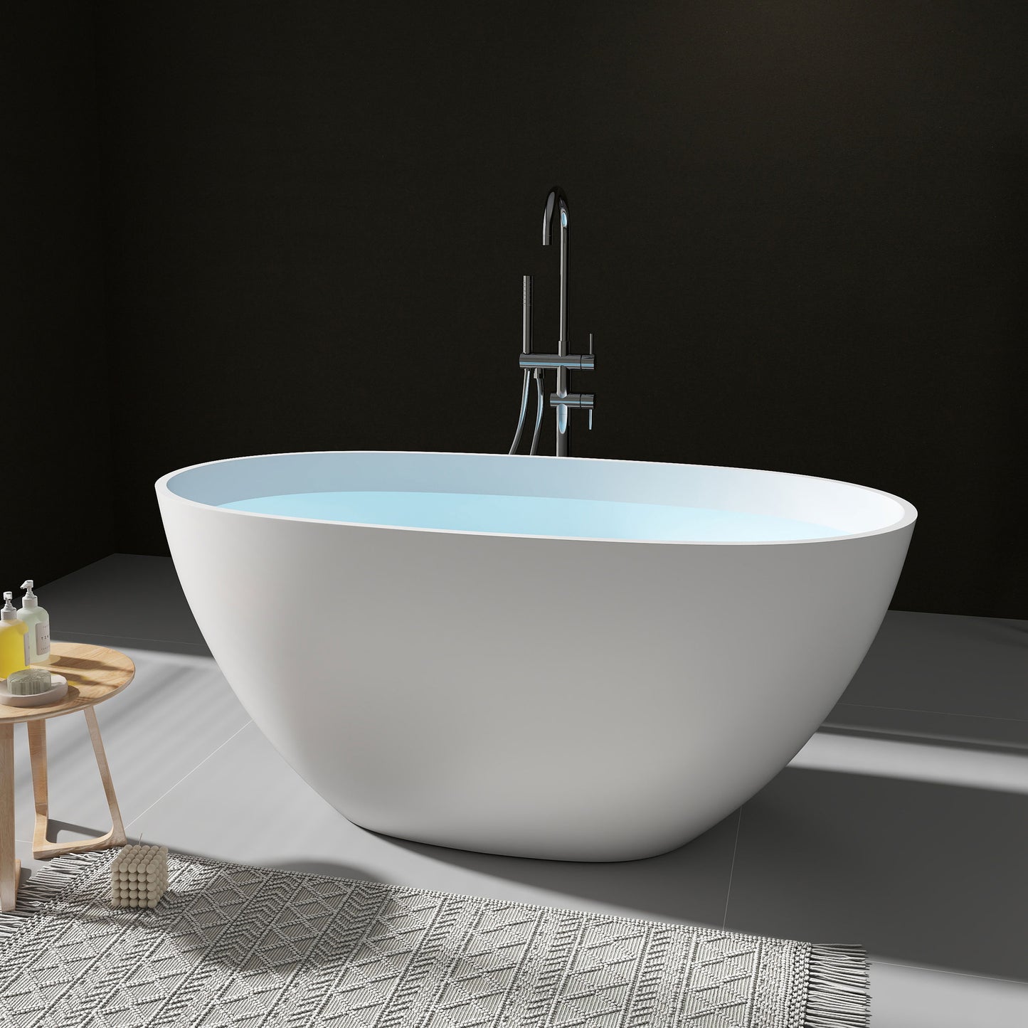 SJ-STARJANE 51''Freestanding compact soaking tub Solid surface design
