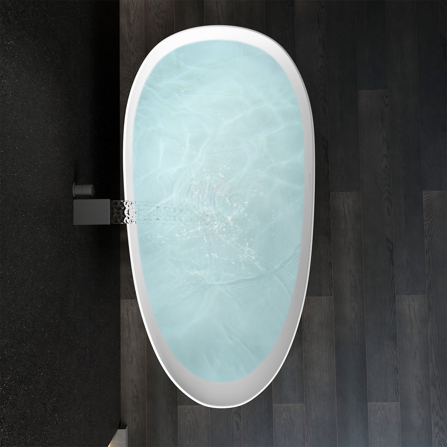 SJ-STARJANE 67"freestanding bathtub non-slip wear-resistant artificial stone resin