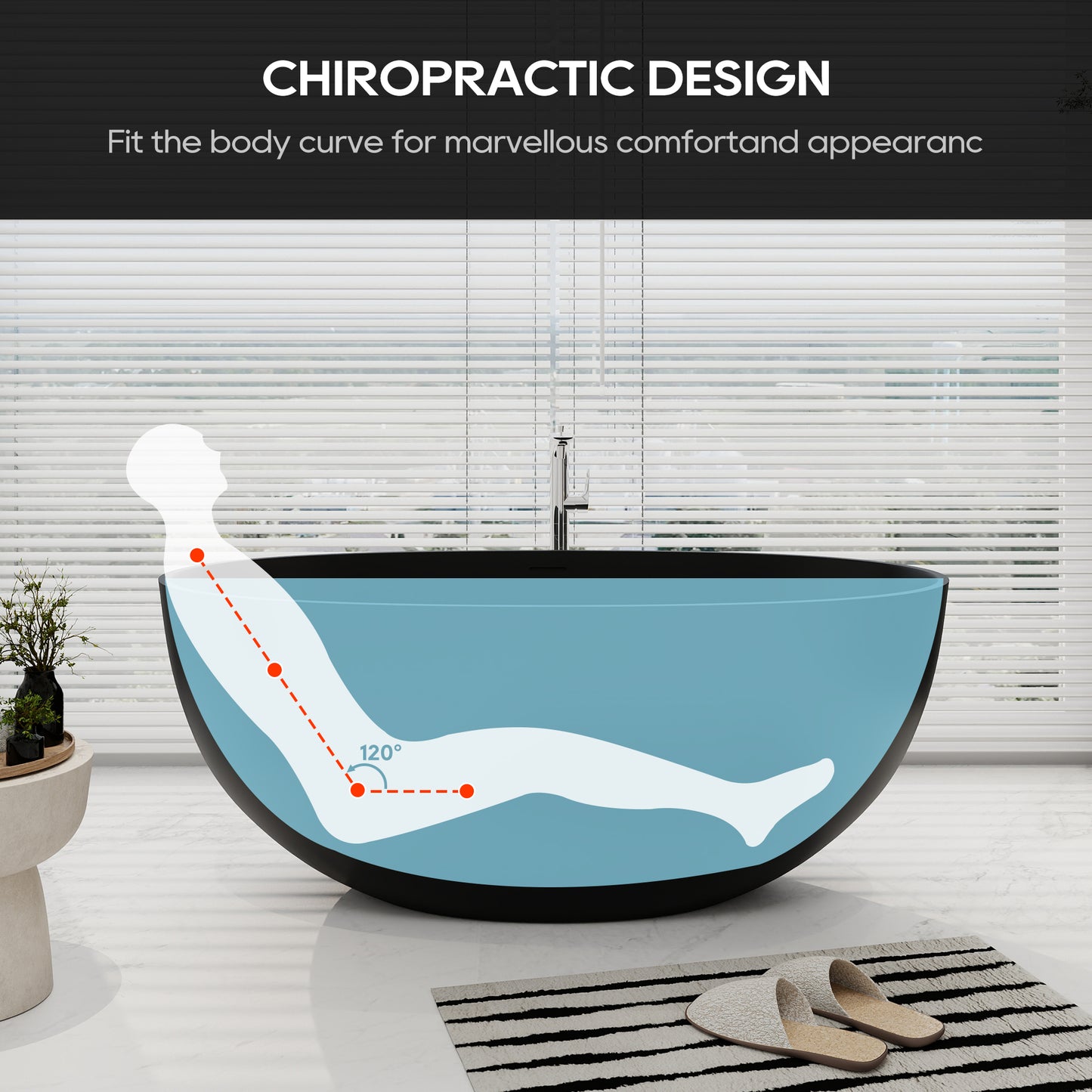 SJ-STARJANE 55''Artificial stone freestanding bathtubs Solid surface immersion bathtubs