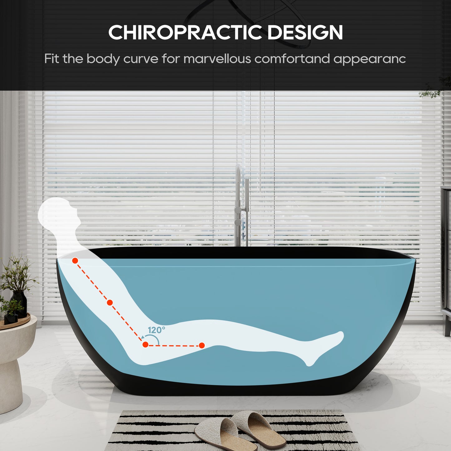 SJ-STARJANE 67‘’Freestanding Artificial Stone Bathtubs Solid Surface Soaking Bathtubs