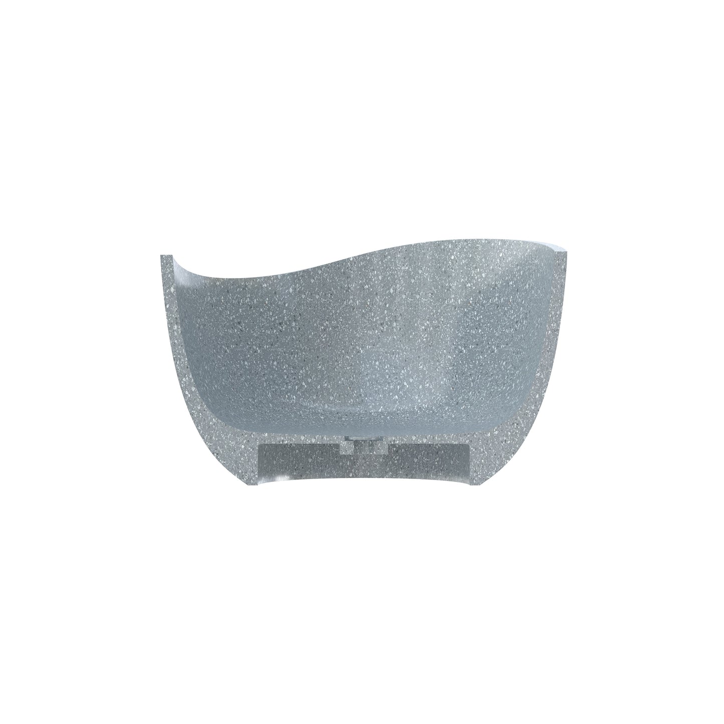 SJ-STARJANE 65‘’Wave freestanding terrazzo bathtubs
