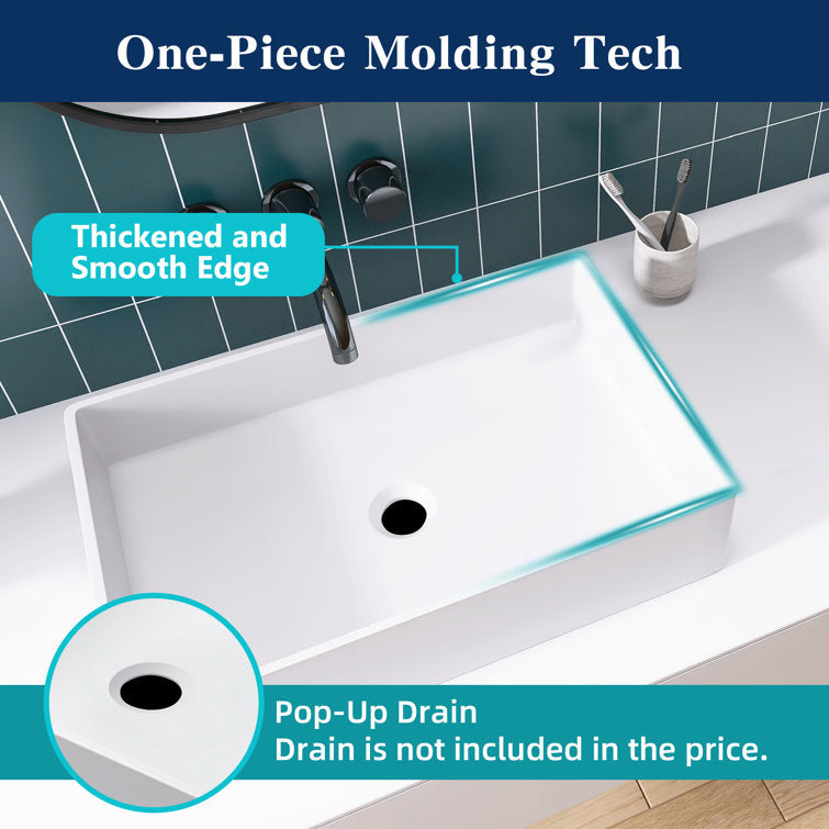 SJ-STARJANE 21'' Solid Surface Bathroom Vessel Sink