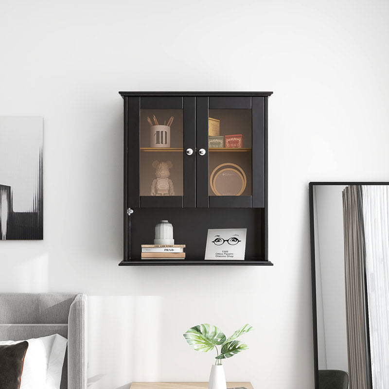 SJ-STARJANE 26 in. W x 30 in. H Bathroom Storage Wall Cabinet Fully Assembled with Sensor Light