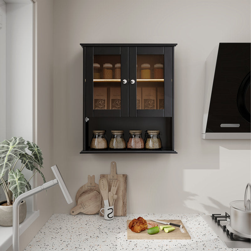SJ-STARJANE 26 in. W x 30 in. H Bathroom Storage Wall Cabinet Fully Assembled with Sensor Light