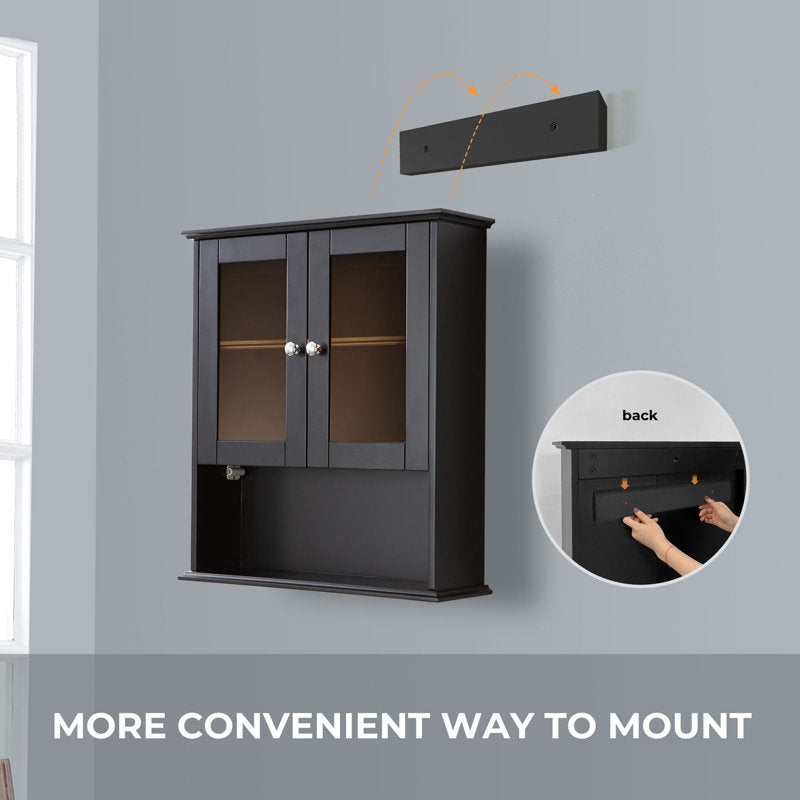 SJ-STARJANE 26 in. W x 30 in. H Bathroom Storage Wall Cabinet Fully Assembled with Sensor Light