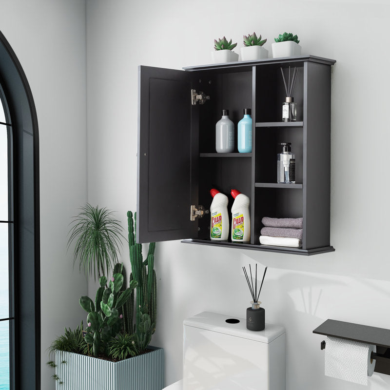 SJ-STARJANE 24 in. W x 7 in. D x 28 in. H Wall Bathroom Cabinet Over the Toilet Storage