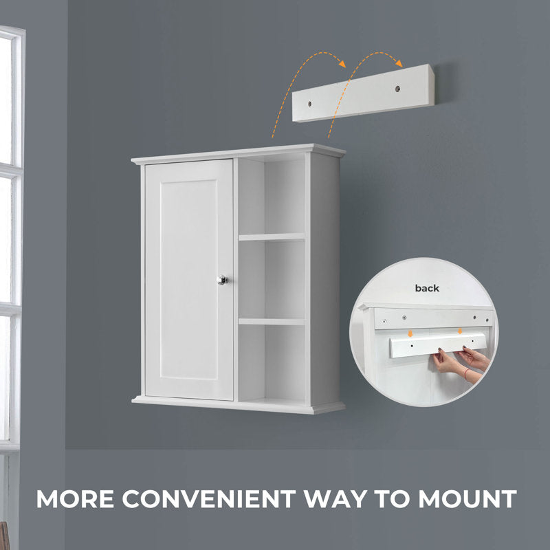 SJ-STARJANE 24 in. W x 7 in. D x 28 in. H Wall Bathroom Cabinet Over the Toilet Storage