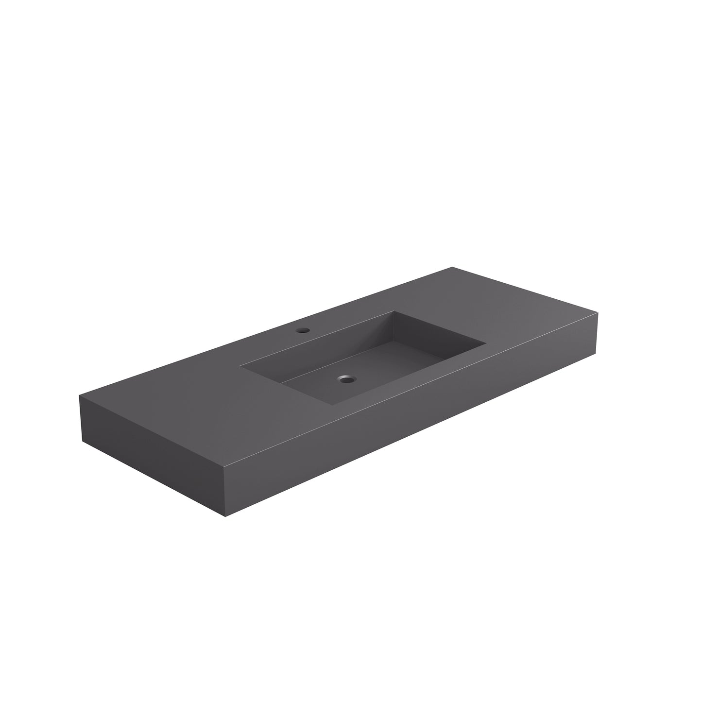 SJ-STARJANE 47''Wall Mount Bathroom Sink Solid Surface Basin with Faucet Hole