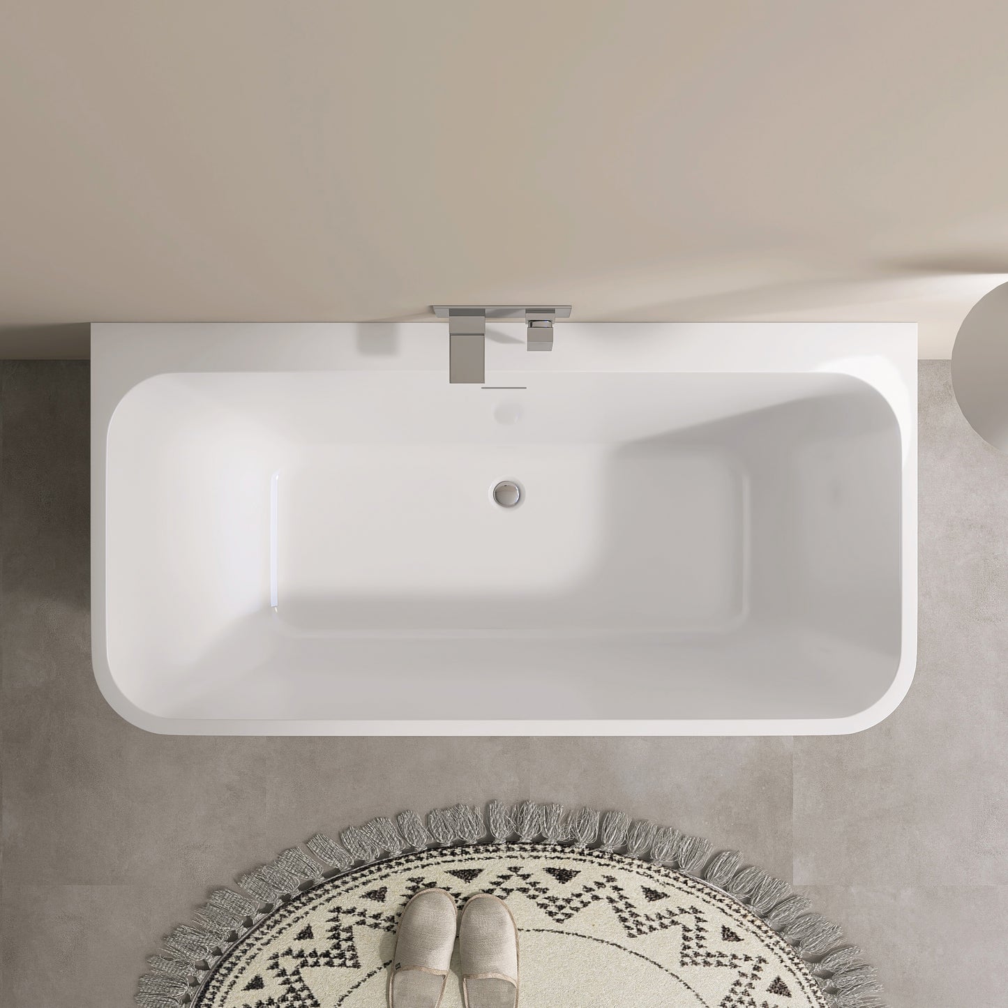 59‘’ Freestanding Soaking Acrylic Bathtub AB12-59