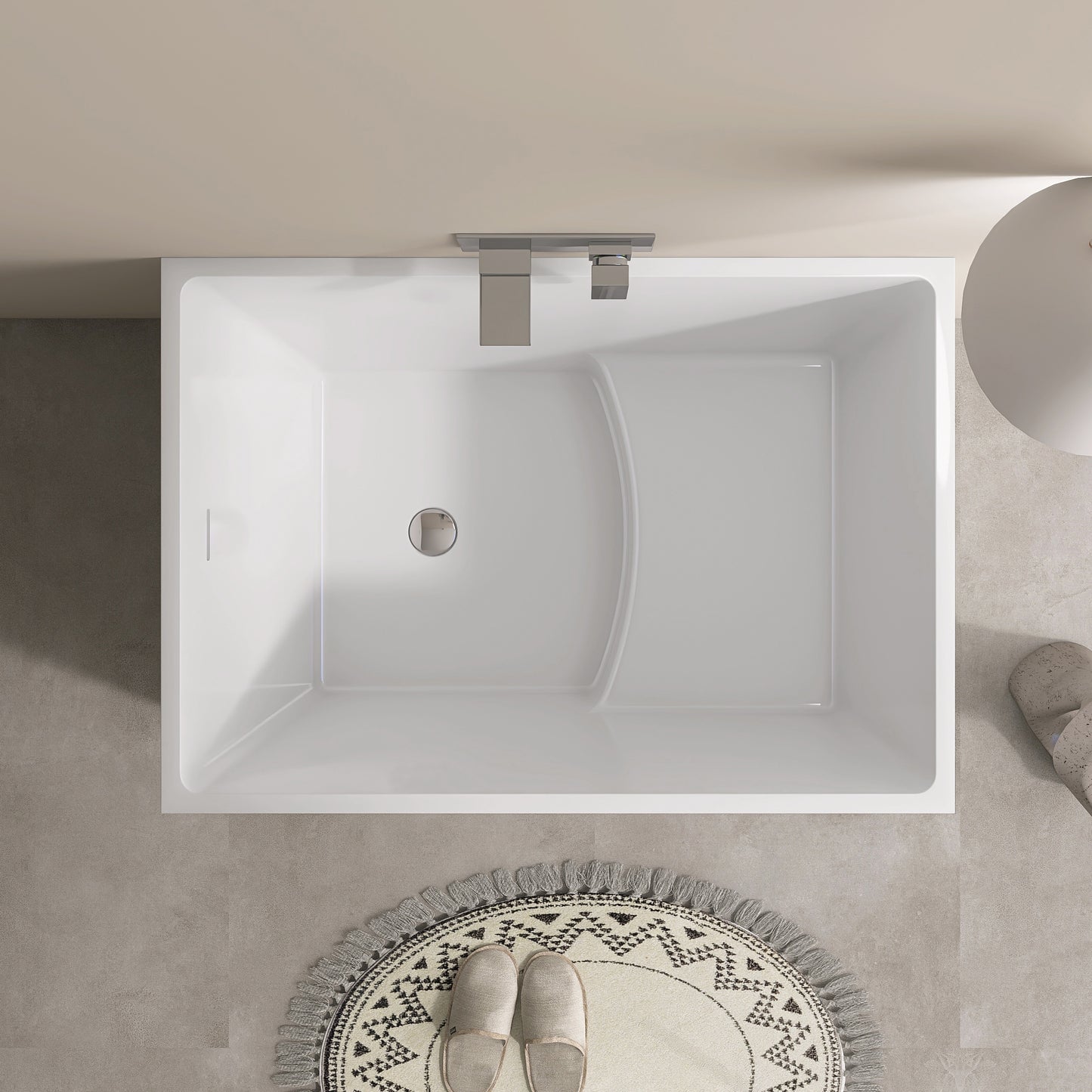 39‘’ Freestanding Soaking Acrylic Bathtub AB22-39