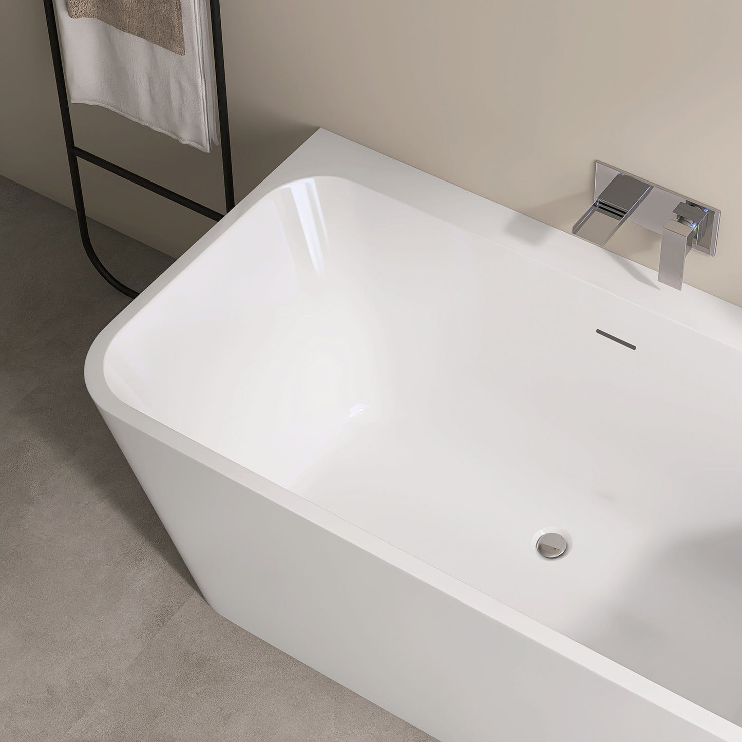 55‘’ Freestanding Soaking Acrylic Bathtub AB12-55
