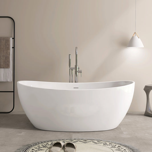 60'' Freestanding Soaking Acrylic Bathtub VB6-60