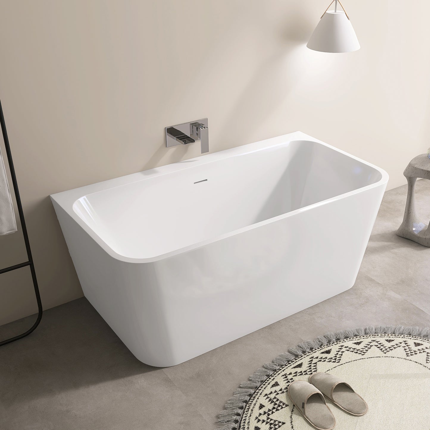 55‘’ Freestanding Soaking Acrylic Bathtub AB12-55