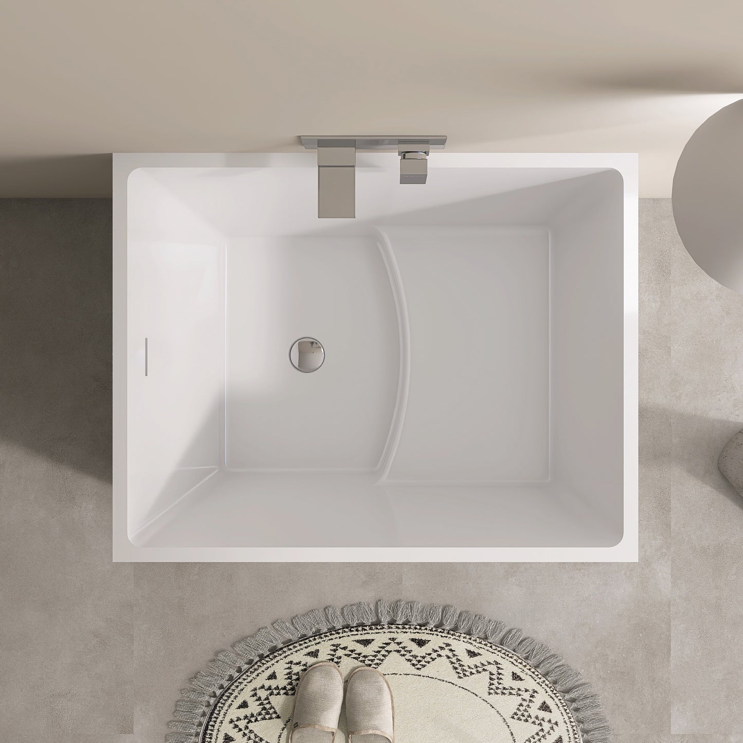 35‘’ Freestanding Soaking Acrylic Bathtub AB22-35