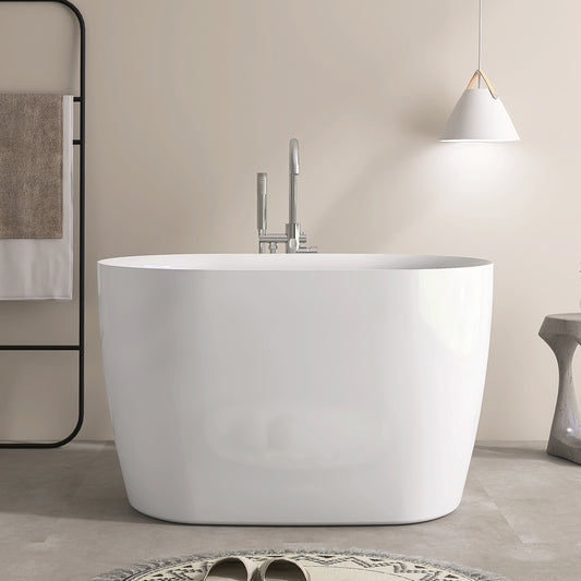 43'' Freestanding Soaking Acrylic Bathtub With Seat AB27-43