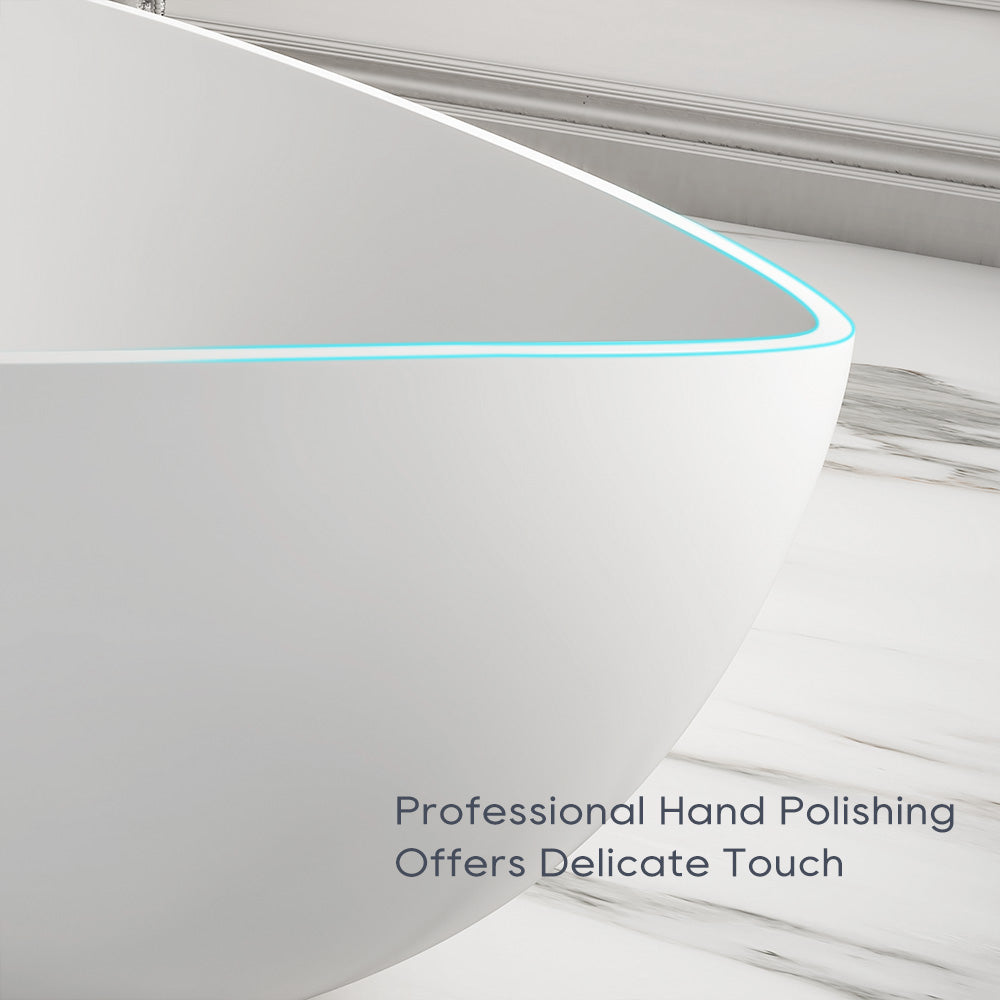 SJ-STARJANE 63" Wave freestanding bathtub Solid surface resin material