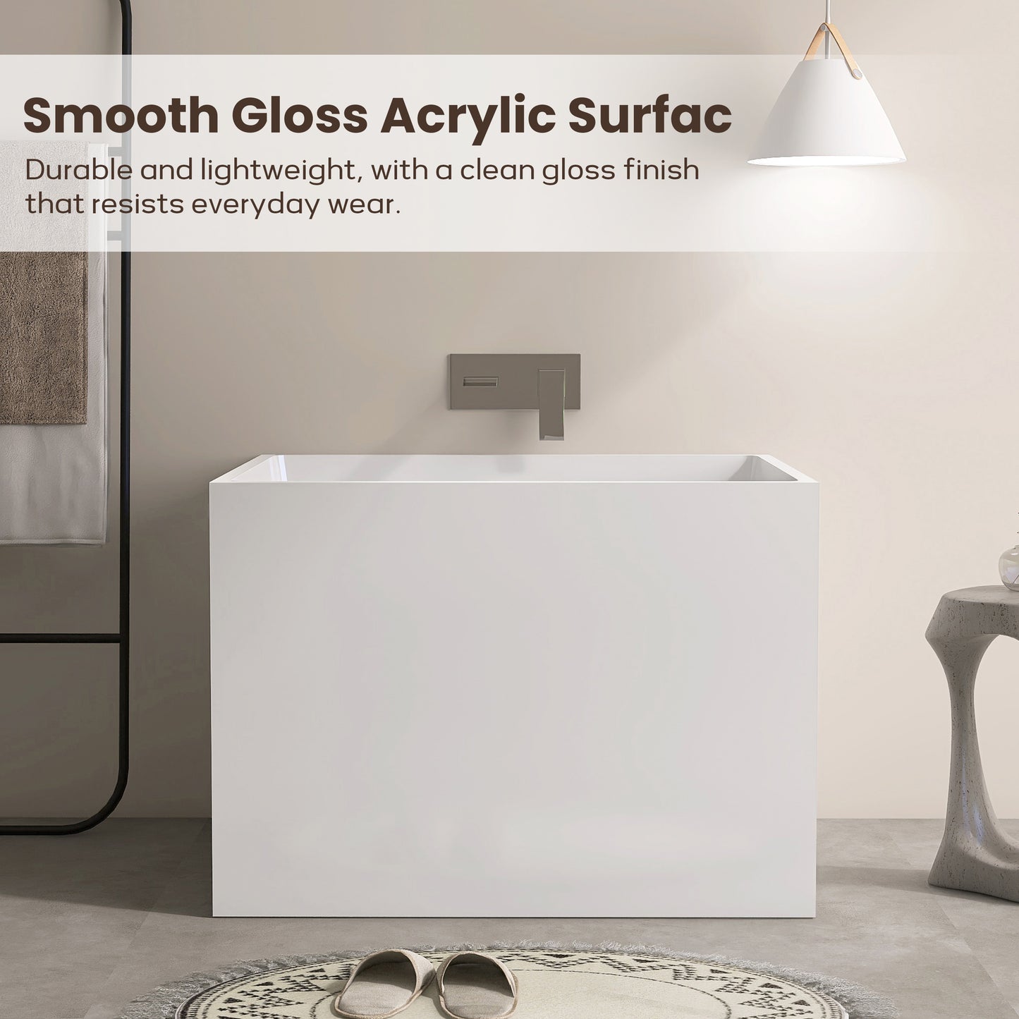 35‘’ Freestanding Soaking Acrylic Bathtub AB22-35