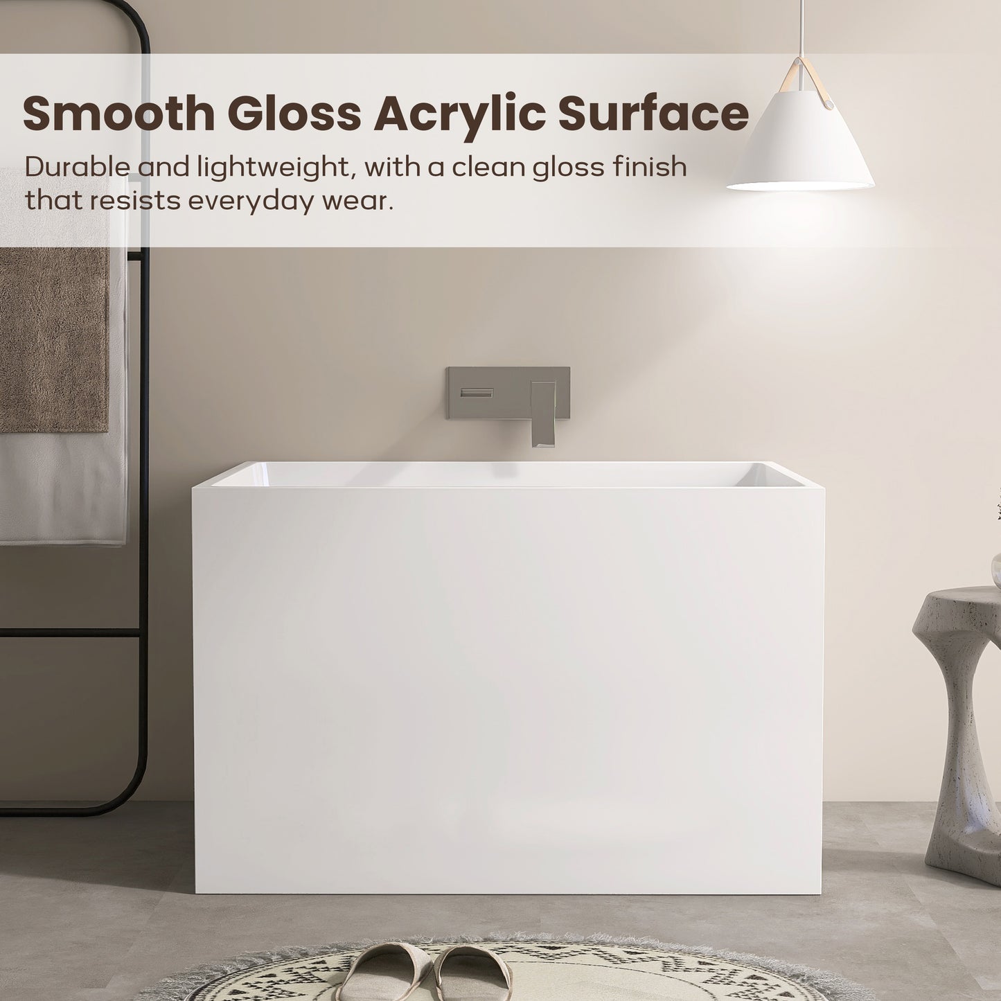 39‘’ Freestanding Soaking Acrylic Bathtub AB22-39
