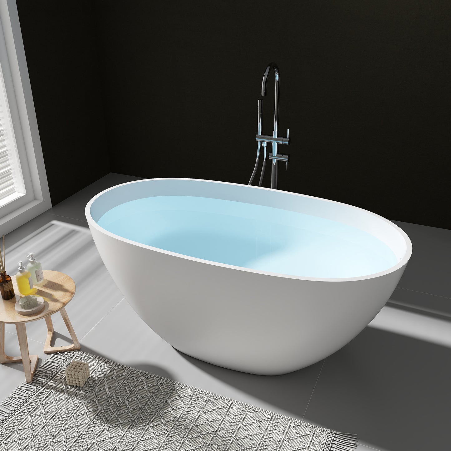 SJ-STARJANE 51''Freestanding compact soaking tub Solid surface design