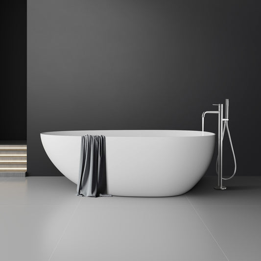 SJ-STARJANE 67"freestanding bathtub non-slip wear-resistant artificial stone resin