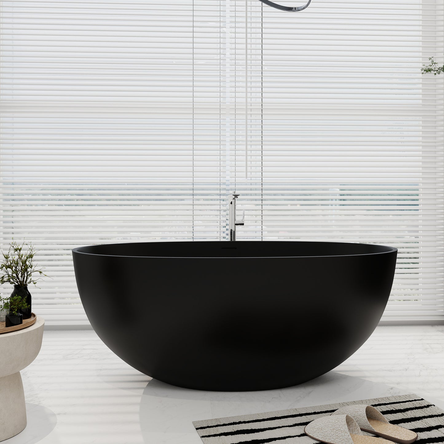 SJ-STARJANE 55''Artificial stone freestanding bathtubs Solid surface immersion bathtubs