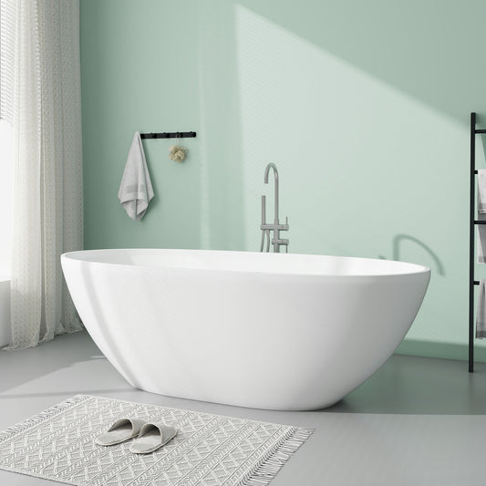 SJ-STARJANE 65'' Oval Luxury Resin Stone Soaking Tub