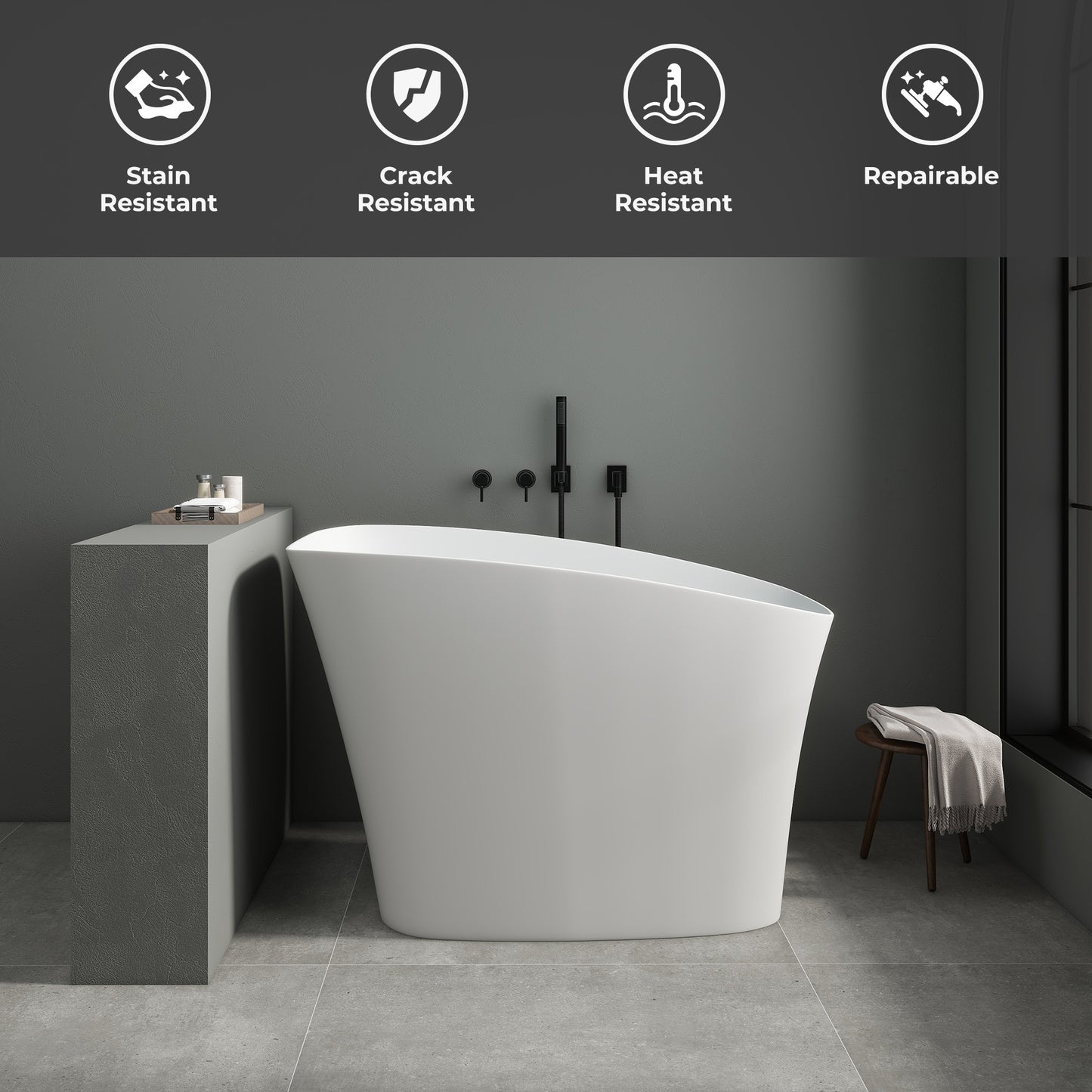 SJ-STARJANE 51" Japanese Soaking Tub Freestanding ECO-Friendly