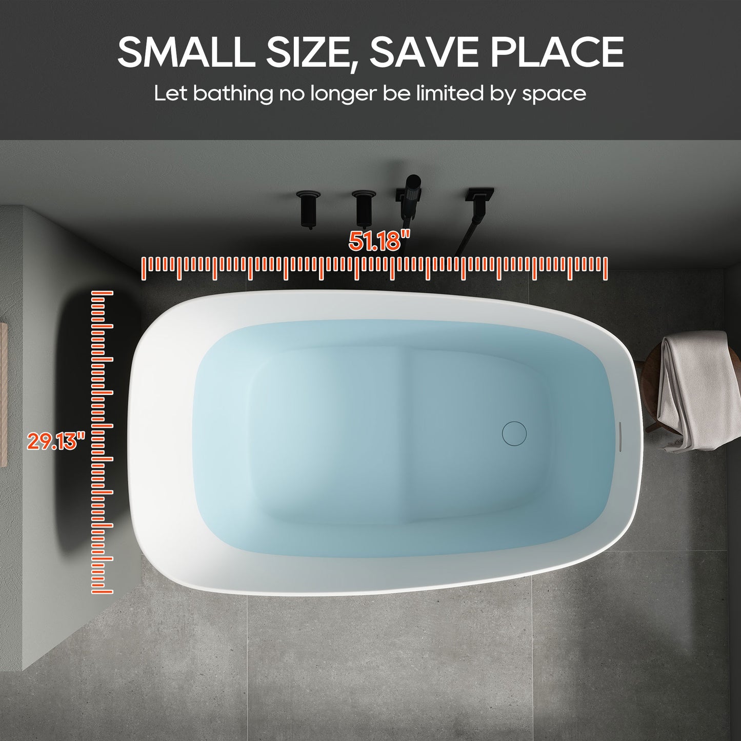 SJ-STARJANE 51" Japanese Soaking Tub Freestanding ECO-Friendly
