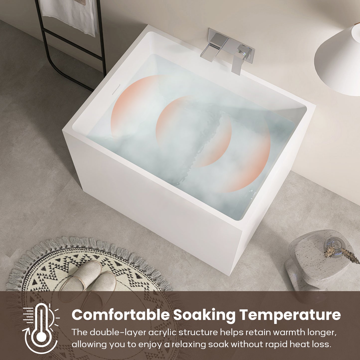 35‘’ Freestanding Soaking Acrylic Bathtub AB22-35