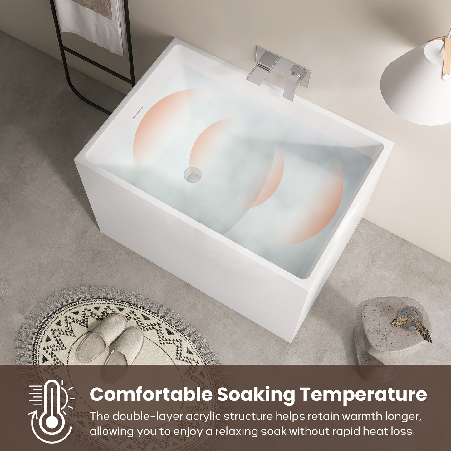 39‘’ Freestanding Soaking Acrylic Bathtub AB22-39