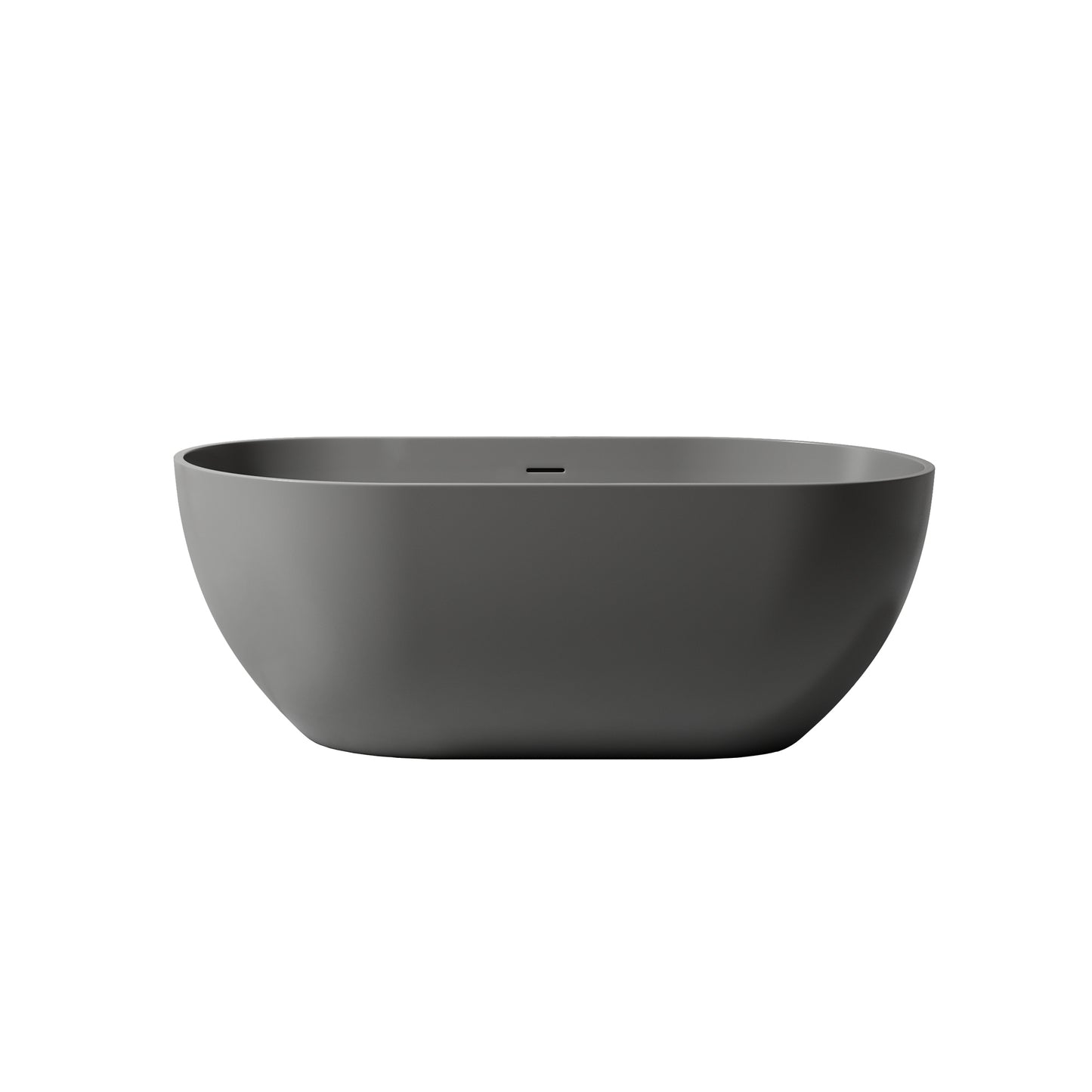 SJ-STARJANE 59‘’Artificial stone freestanding bathtub with central drain and overflow