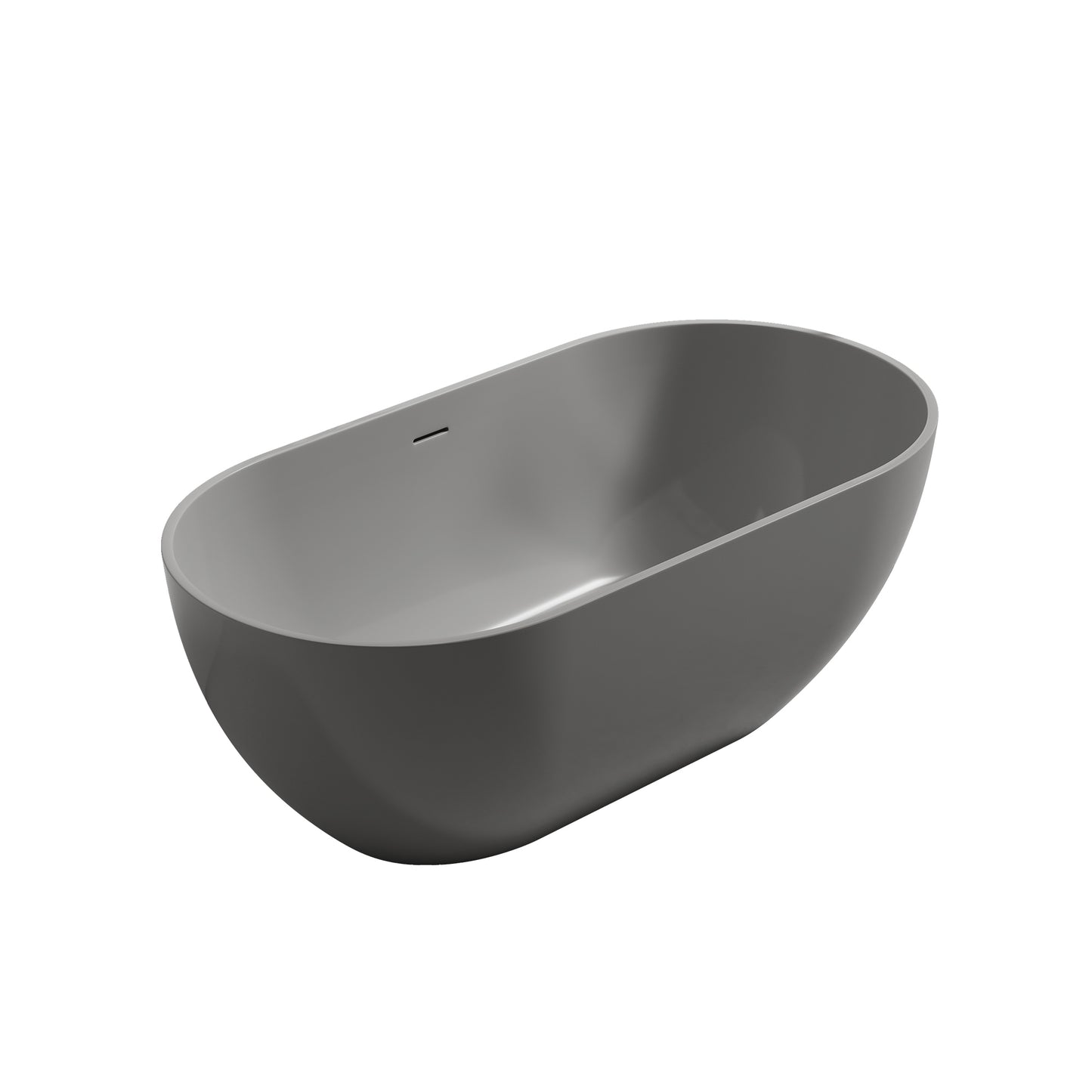 SJ-STARJANE 59‘’Artificial stone freestanding bathtub with central drain and overflow