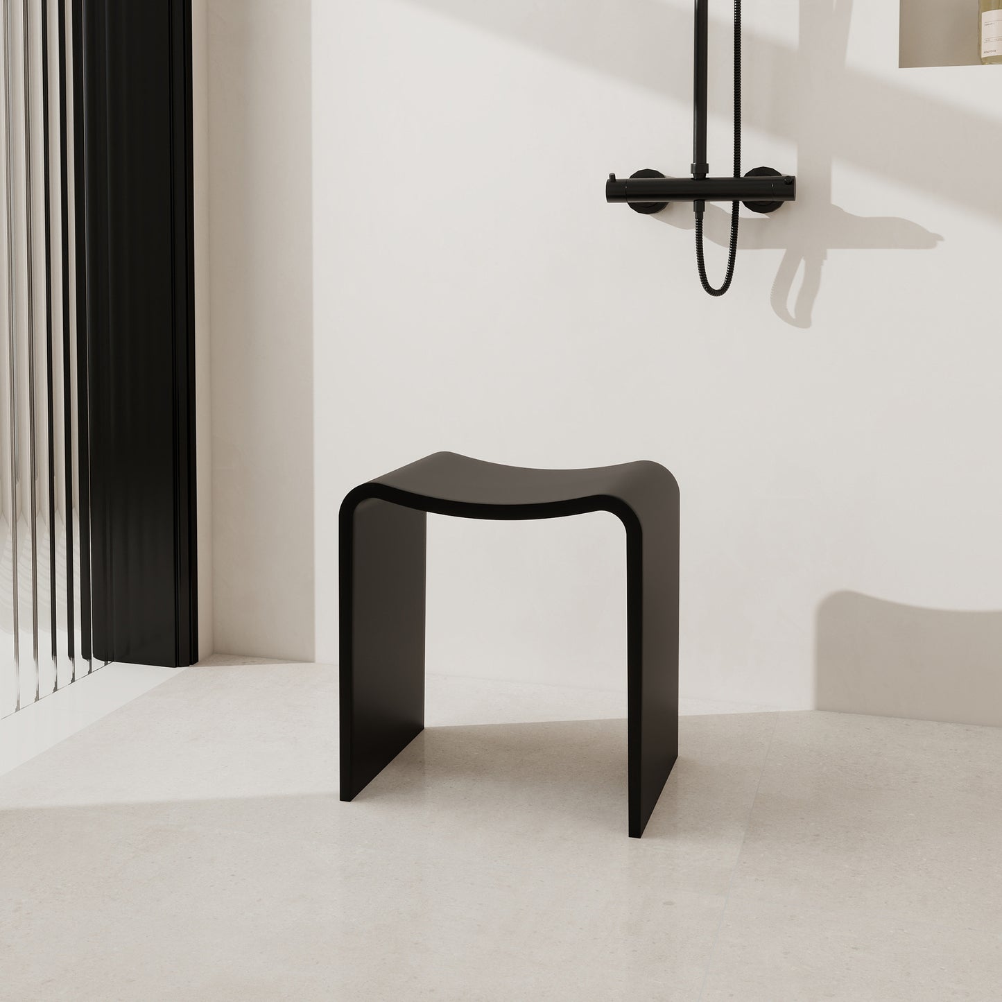 SJ-STARJANE 16''Solid Surface Shower Stool