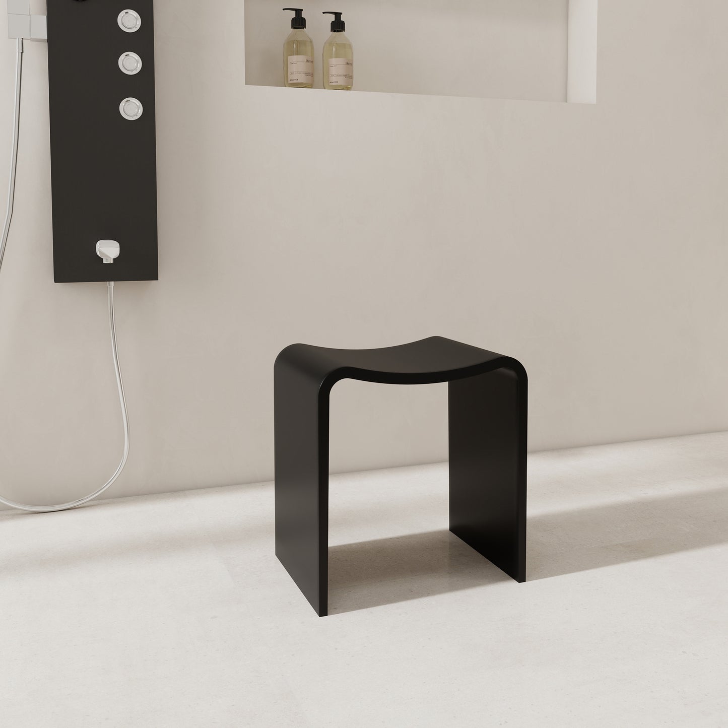 SJ-STARJANE 16''Solid Surface Shower Stool