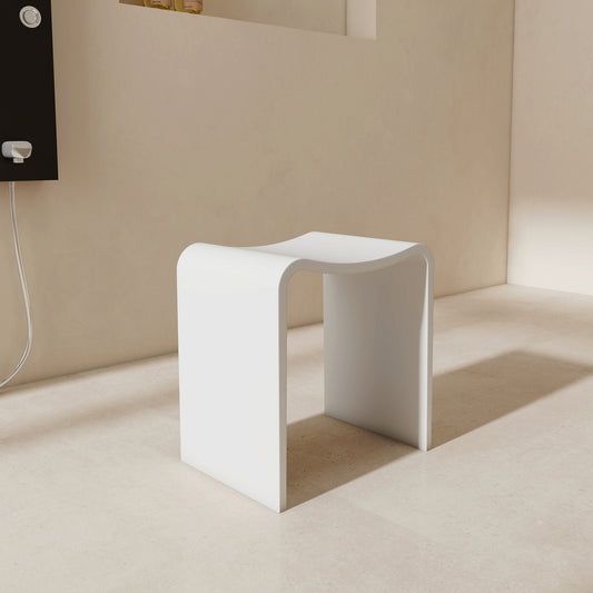 SJ-STARJANE 16''Solid Surface Shower Stool