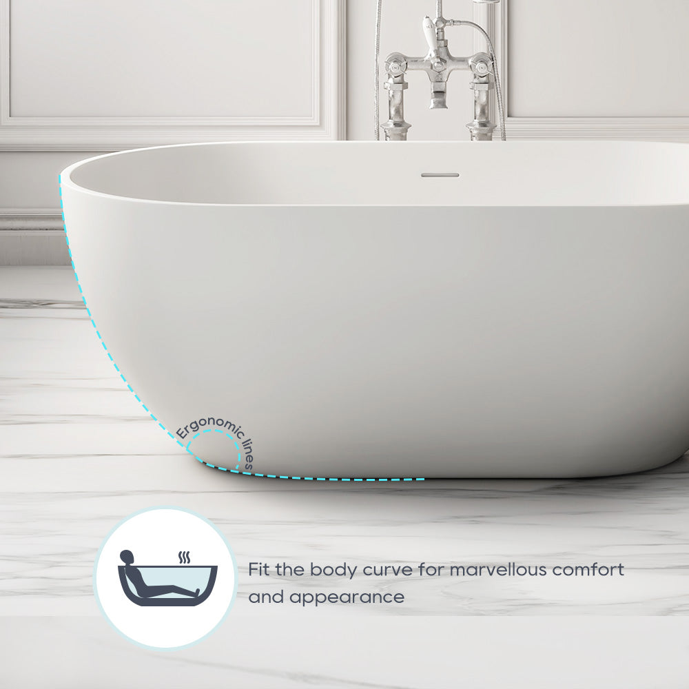 SJ-STARJANE 59''Freestanding immersion solid surface bathtubs