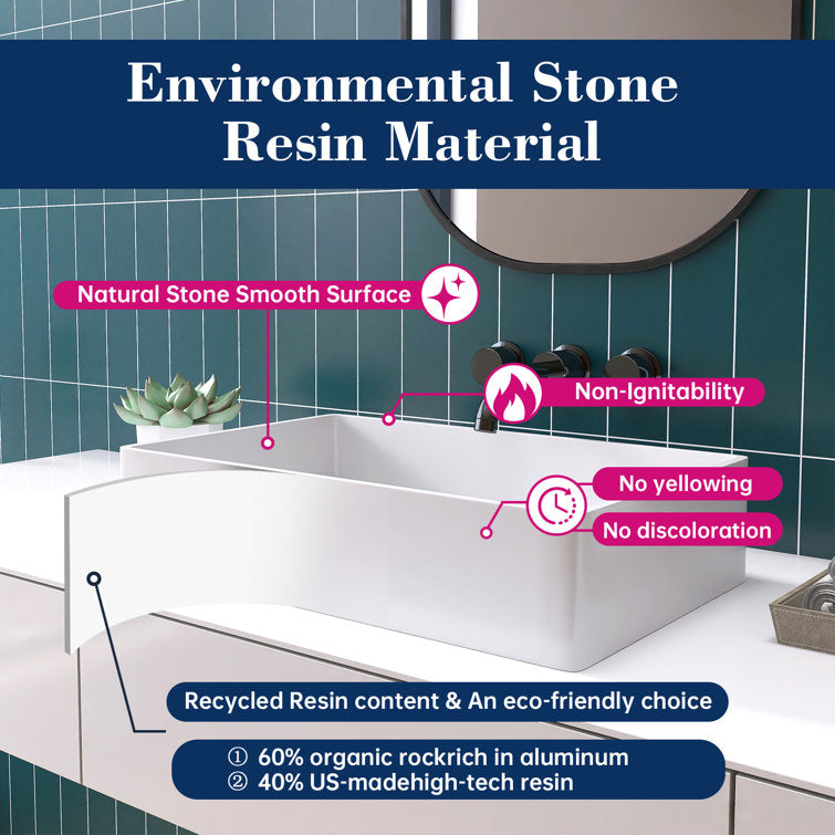 SJ-STARJANE 21'' Solid Surface Bathroom Vessel Sink