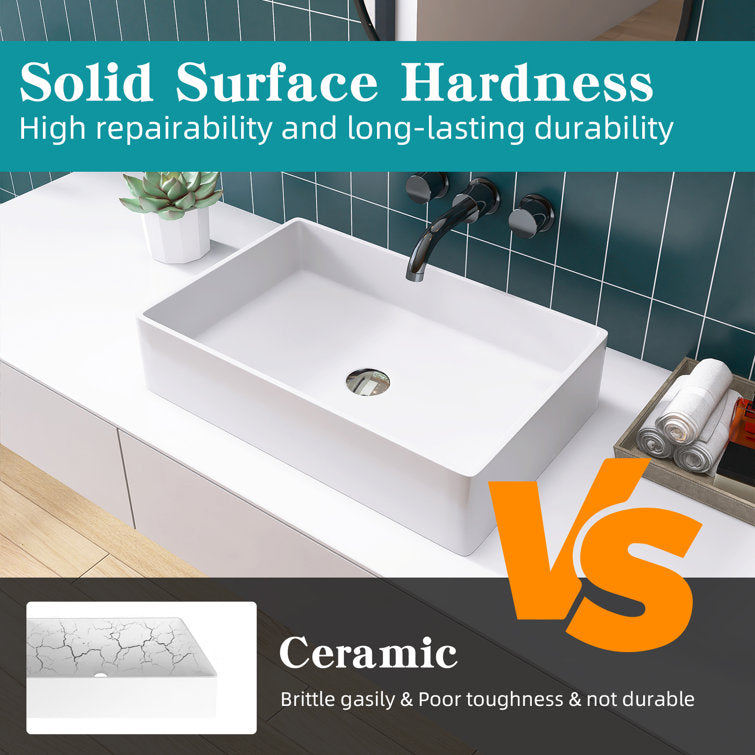 SJ-STARJANE 21'' Solid Surface Bathroom Vessel Sink