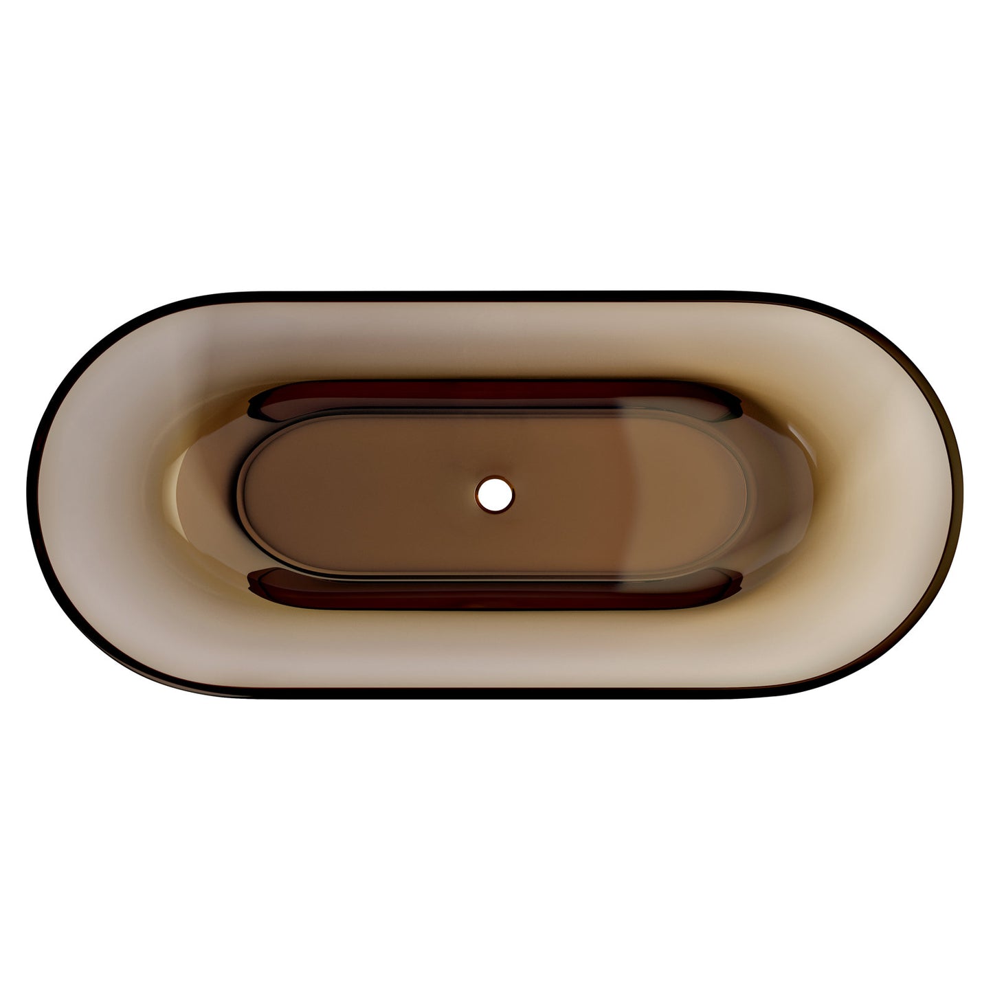 SJ-STARJANE 69'' X 30'' Freestanding Bathtub Solid Surface Stone Resin Soaking Bathtub Transparent