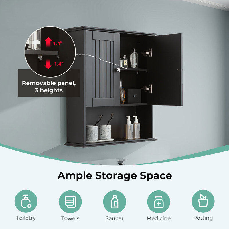 SJ-STARJANE 26 in. W x 30 in. H Wall Bathroom Cabinet Over The Toilet Storage
