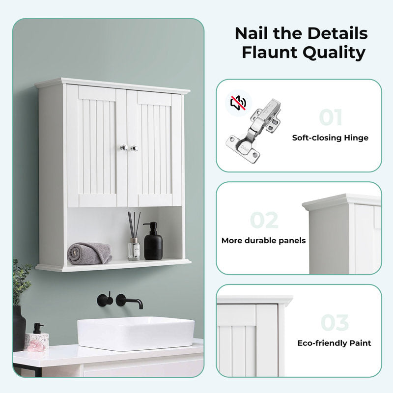 SJ-STARJANE 26 in. W x 30 in. H Wall Bathroom Cabinet Over The Toilet Storage