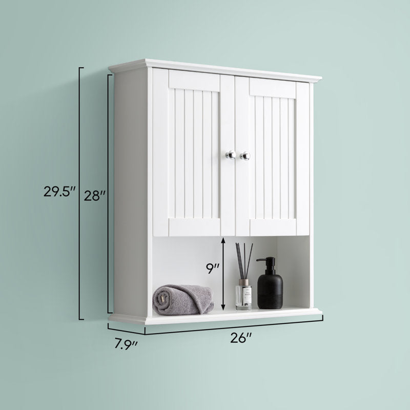 SJ-STARJANE 26 in. W x 30 in. H Wall Bathroom Cabinet Over The Toilet Storage