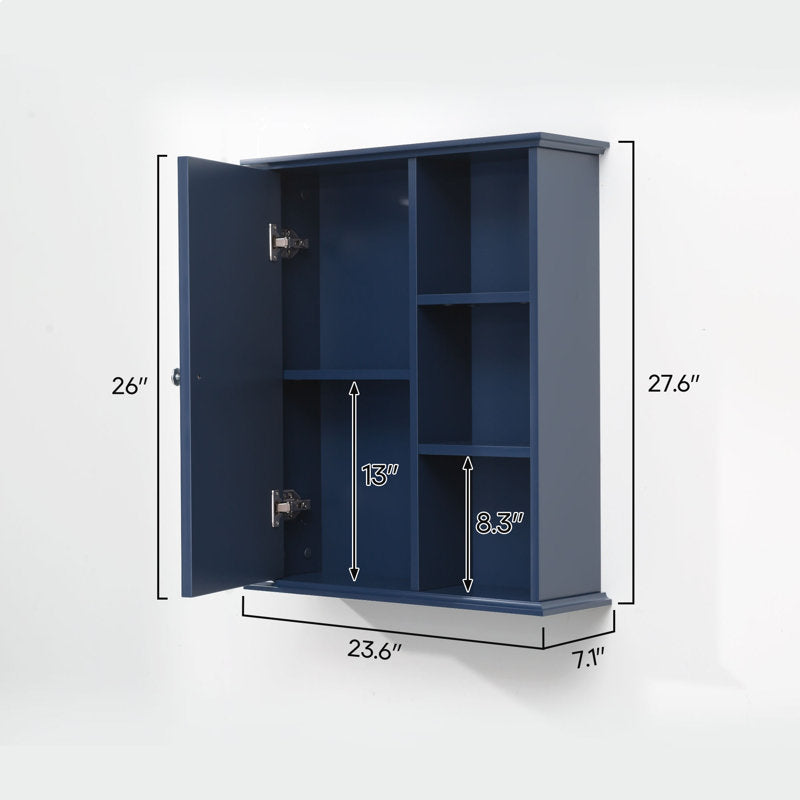 SJ-STARJANE 24 in. W x 7 in. D x 28 in. H Wall Bathroom Cabinet Over the Toilet Storage