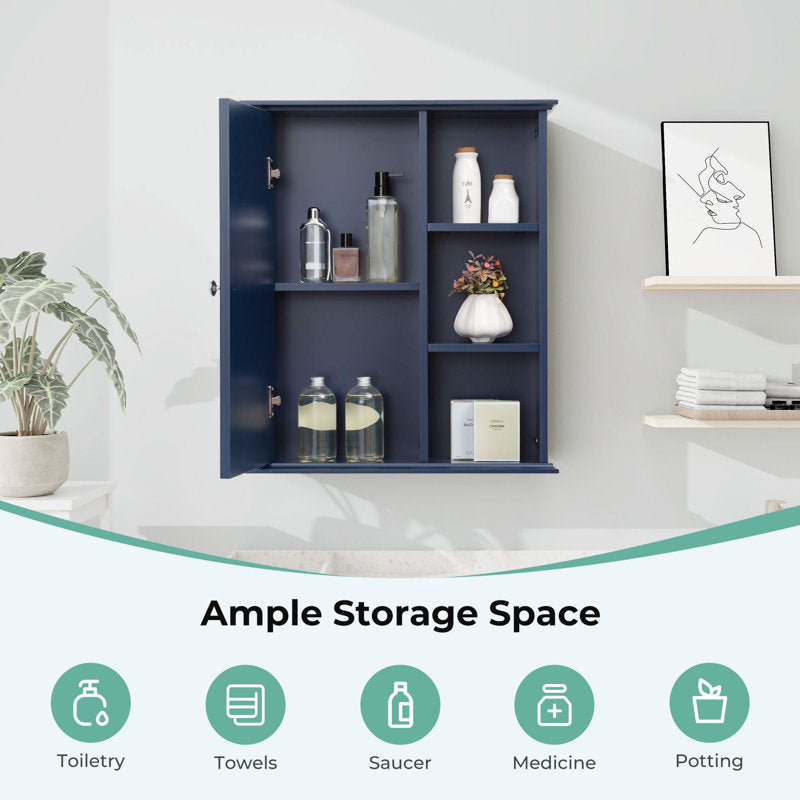 SJ-STARJANE 24 in. W x 7 in. D x 28 in. H Wall Bathroom Cabinet Over the Toilet Storage