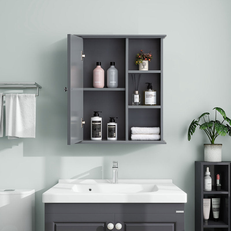 SJ-STARJANE 24 in. W x 7 in. D x 28 in. H Wall Bathroom Cabinet Over the Toilet Storage