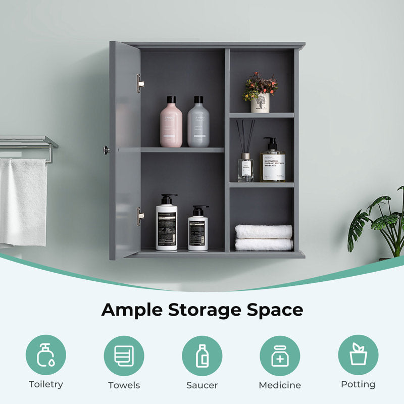 SJ-STARJANE 24 in. W x 7 in. D x 28 in. H Wall Bathroom Cabinet Over The Toilet Storage