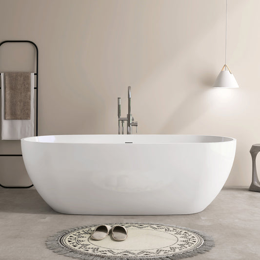 71'' Freestanding Soaking Acrylic Bathtub VB7-71