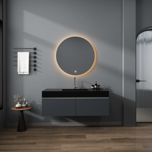 SJ-STARJANE Wall Mount Bathroom Sinks Solid Surface Sinks Single Faucet Hole
