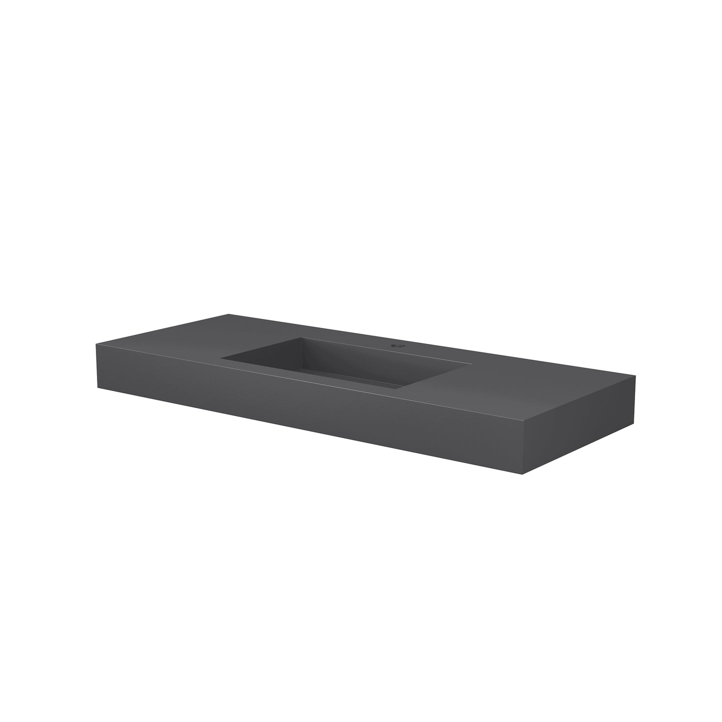 SJ-STARJANE 47''Wall Mount Bathroom Sink Solid Surface Basin with Faucet Hole