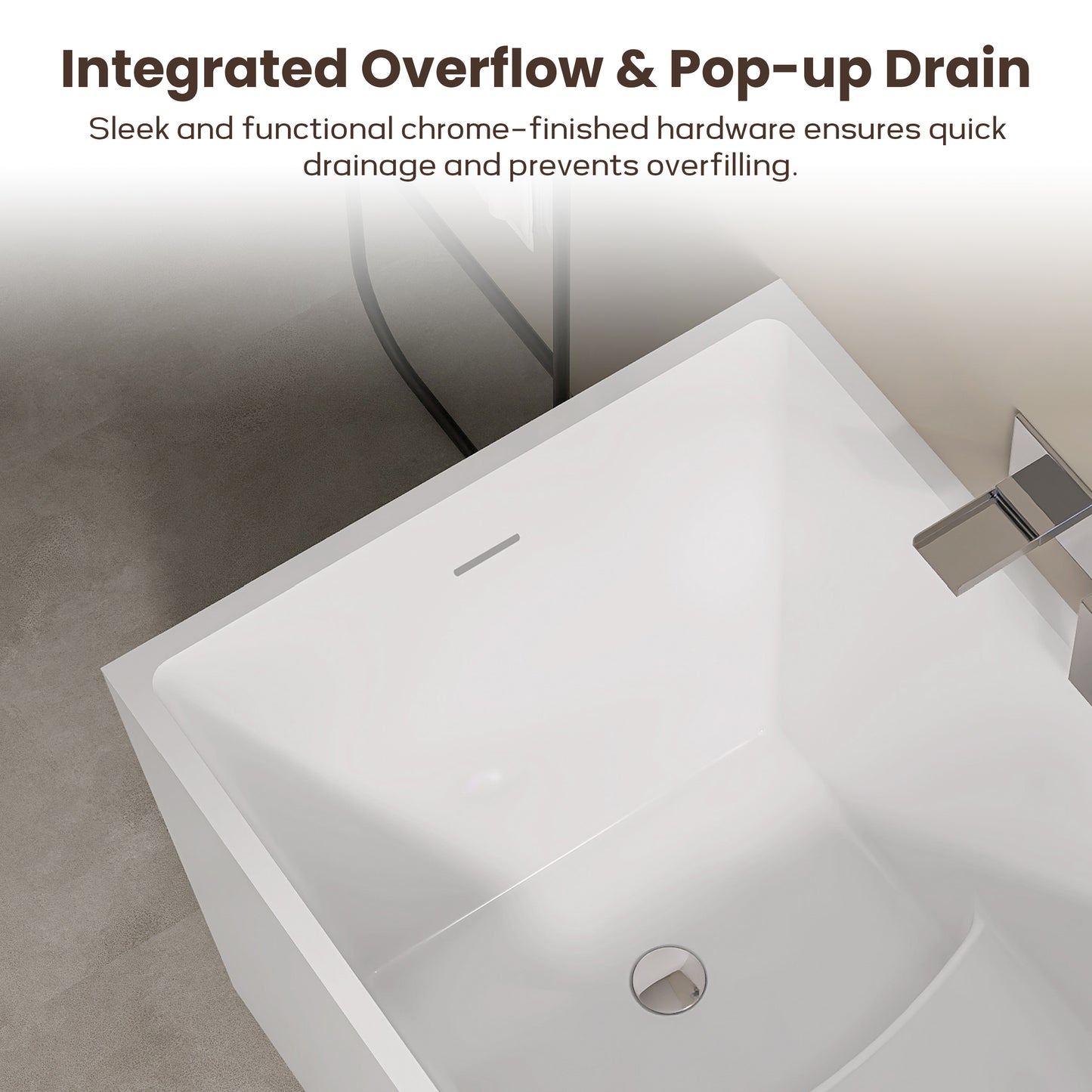 35‘’ Freestanding Soaking Acrylic Bathtub AB22-35